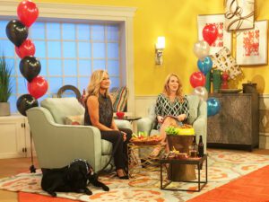 Me and Chilly on the set of Daytime TV show, talking what parents should know about the "big game."