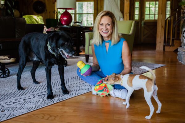 kristen levine with her dogs chilly and tulip