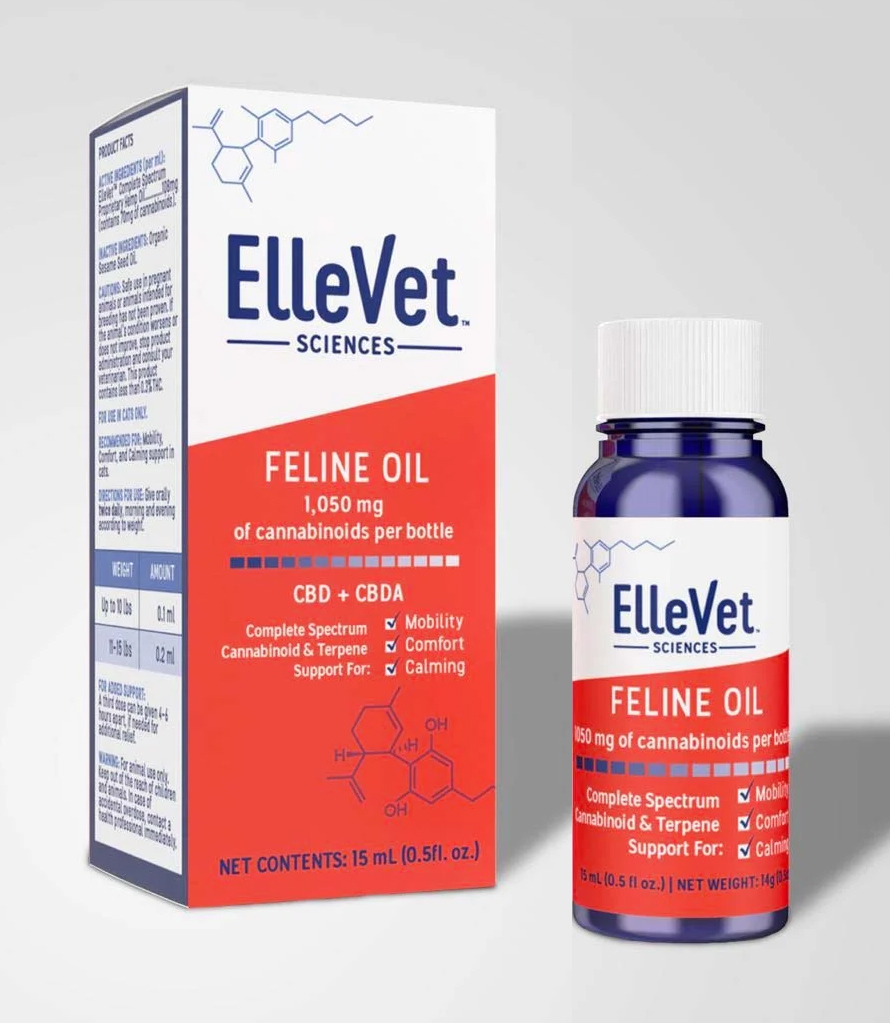 ElleVet hemp cbd oil to calm anxious cats
