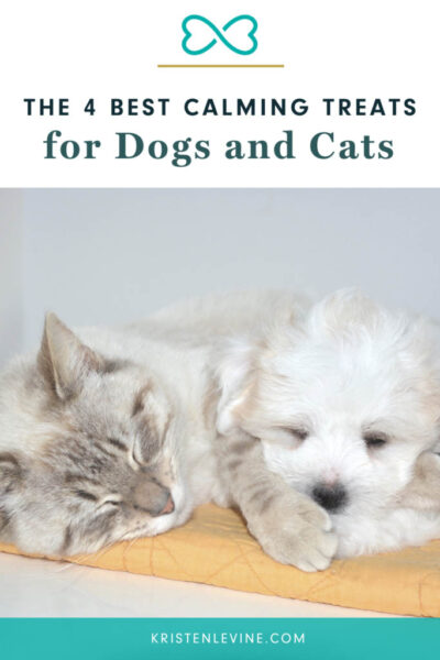 best calming treats for cats and dogs pin