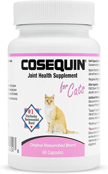 Photo of a bottle of Cosequin Joint Health Supplement Capsules for Cats