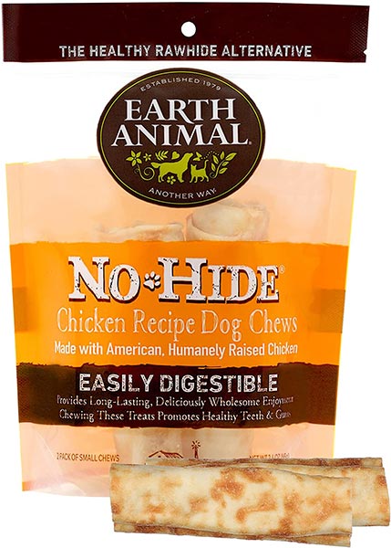 Photo of a pack of Earth Animal No Hide Dog Chews