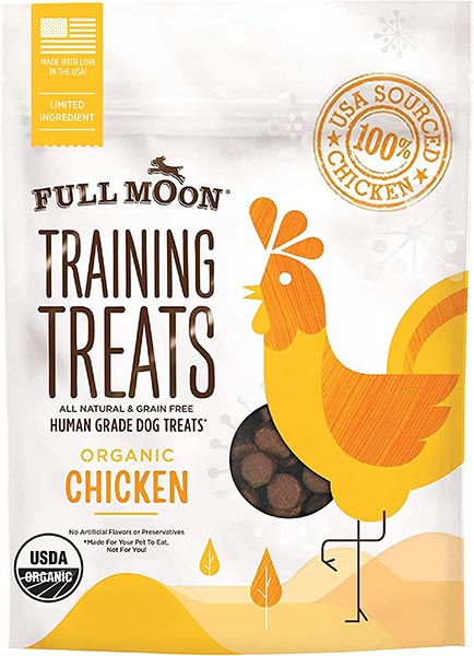 Photo of a pack of Full Moon Organic Training Treats for Dogs