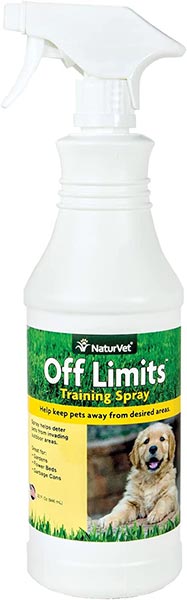 Photo of a bottle of NaturVet Off Limits Training Spray