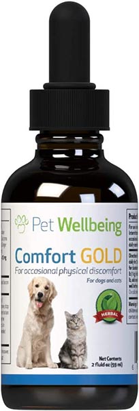 Photo of a bottle of Pet Wellbeing Comfort Gold for Cats