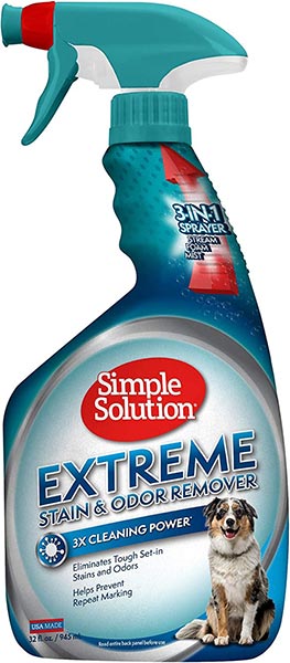 Photo of a bottle of Simple Solution Extreme Pet Stain and Odor Remover