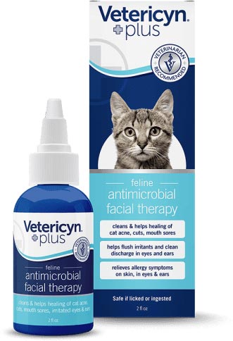 Photo of a bottle of Vetericyn Facial Therapy for cats